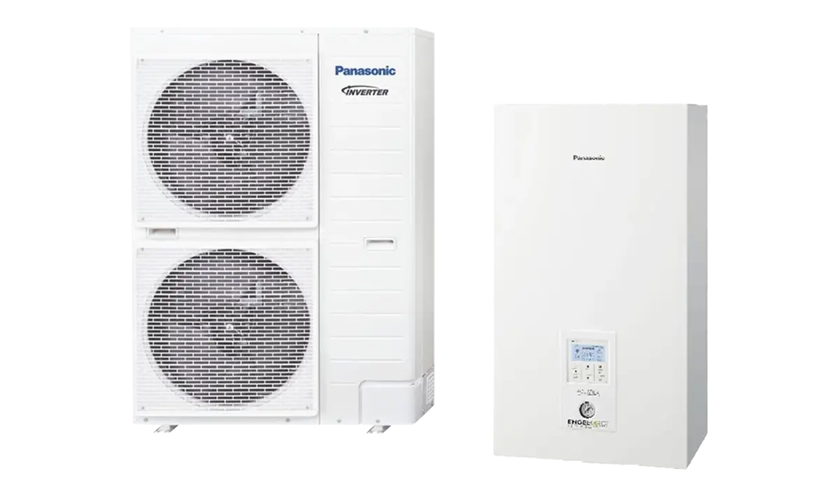 Наружный и внутренний гидравлический модули теплового насоса Panasonic воздух–вода